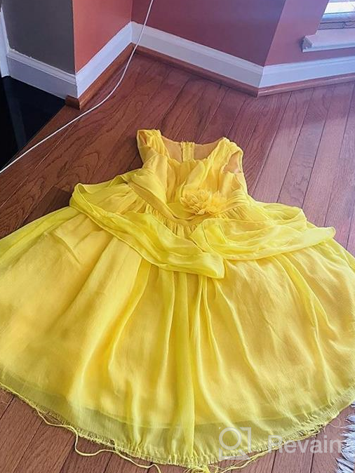 img 1 attached to Elegant Yoryu Wrinkled Chiffon Summer Flowers Girls Dresses for Little Girls review by Jimmie Trotto