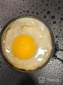img 5 attached to COTEY 3.5" Набор из 4 круглых кольца для яиц с деревянной ручкой - большие формы для жарки яиц и английских маффинов - форма для приготовления завтраков на сковороде