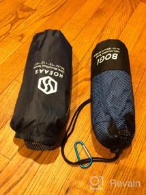 img 6 attached to BOGI Microfiber Travel Sports Towel - Быстросохнущее полотенце, мягкое легкое полотенце из микрофибры для кемпинга Впитывающее компактное дорожное полотенце для кемпинга Тренажерный зал Йога Плавание Рюкзак (L: 60 ''X30 '' + 16 ''X16 ''-Nblue)