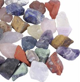 img 2 attached to 1 Lb Assorted Natural Raw Crystals Rough Stones - Perfect For Tumbling, Cabbing, Polishing, Wire Wrapping, Wicca & Reiki Crystal Healing - Mookaitedecor Featured Product