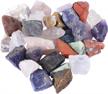 1 lb assorted natural raw crystals rough stones - perfect for tumbling, cabbing, polishing, wire wrapping, wicca & reiki crystal healing - mookaitedecor featured product logo