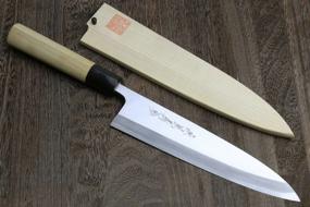 img 3 attached to Yoshihiro Kasumi White Steel Mioroshi Filet Sushi Sashimi Japanese Chef Knife 8.25 Inch (210Mm)