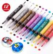 zeyar dual tip acrylic paint pen 12 colors, board and extra fine tips, patented product, ap certified, waterproof ink, works on rock, wood, glass, metal, ceramic and more (12 classic colors) 1 logo