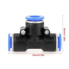 img 1 attached to 10Pcs Push-In Fittings, 10Mm 3/8 T Type Pneumatic Connector Air Line For 1/4'', 5/16'', And 3/8'' Hoses