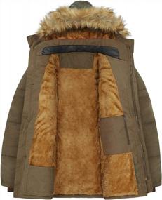 img 2 attached to Men'S Fur Collar Hooded Down Jacket - Windproof & Warm For Winter Weather