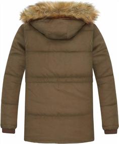 img 3 attached to Men'S Fur Collar Hooded Down Jacket - Windproof & Warm For Winter Weather