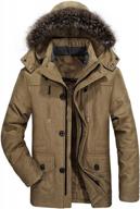 men's fur collar hooded down jacket - windproof & warm for winter weather logo