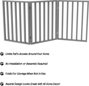 img 1 attached to Convenient and Versatile PETMAKER Pet Gate Collection - 24-Inch Freestanding Wooden Indoor Dog Fence for Doorways, Stairs, or Rooms