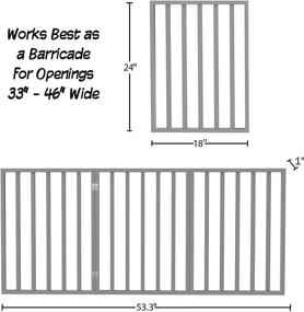 img 2 attached to Convenient and Versatile PETMAKER Pet Gate Collection - 24-Inch Freestanding Wooden Indoor Dog Fence for Doorways, Stairs, or Rooms