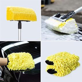 img 3 attached to Extension Bristle Cleaning Squeegee Microfiber