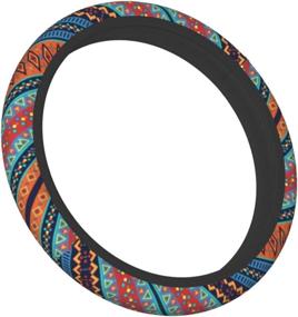 img 4 attached to Ethnic Style Steering Wheel Cover