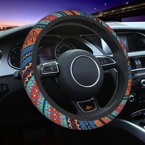 img 1 attached to Ethnic Style Steering Wheel Cover