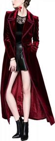 img 3 attached to Stay Stylishly Warm With CHARTOU'S Velvet Maxi Trench Coat For Women