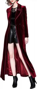 img 4 attached to Stay Stylishly Warm With CHARTOU'S Velvet Maxi Trench Coat For Women
