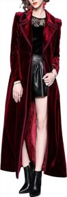 img 2 attached to Stay Stylishly Warm With CHARTOU'S Velvet Maxi Trench Coat For Women