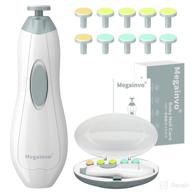 safe & quiet baby nail trimmer kit | electric baby nail file with led light | 10 grinding heads | grey логотип