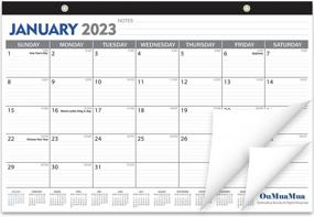 img 4 attached to 2023 Desk Calendar - 18 Months Desktop Planner 17X11.5" Jan 2023-Jun 2024 W/ Julian Date For Home, School & Office