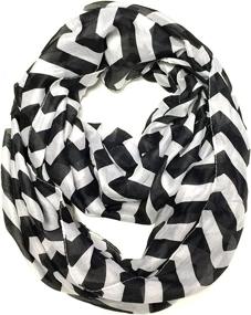 img 4 attached to 🧣 Wrappables Lightweight Chevron Infinity Scarves & Wraps for Women