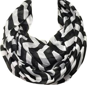 img 2 attached to 🧣 Wrappables Lightweight Chevron Infinity Scarves & Wraps for Women