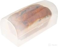 🍞 transparent bread box - clear plastic container for standard loaf, bpa free - 12” l x 5.5” w x 4.75” h логотип