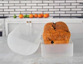 img 3 attached to 🍞 Transparent Bread Box - Clear Plastic Container for Standard Loaf, BPA Free - 12” L x 5.5” W x 4.75” H