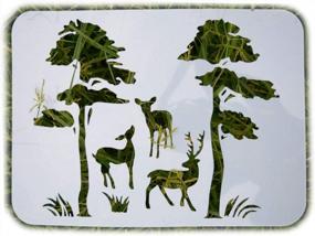 img 4 attached to SOOQOO Farm Fresh Christmas Trees Stencil Deer And Tree DIY Winter Holiday Home Decor Craft & Paint Wood Signs Reusable Mylar Template Large Size (11.7"X16.5")