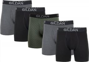 img 4 attached to Gildan Men'S Cotton Stretch Boxer Briefs, Multipack