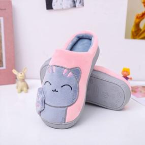 img 1 attached to Kids Cat Slippers For Girls And Boys - Family Cute Anti-Slip Indoor Home Footwear.