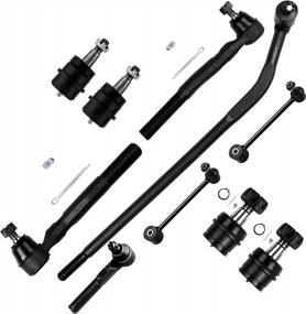 img 4 attached to Upgrade Your Jeep Wrangler Suspension: ANPART 10Pcs Front & Rear Assembly With Ball Joints, Tie Rod Ends, And Sway Bar Links