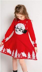 img 3 attached to SMILING PINKER Girls Christmas Ugly Dress Reindeer Santa Теплый свитер-джемпер