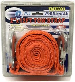 img 1 attached to 🚗 Efficient & Durable: AJ 2" x 12Ft Tow Strap for Reliable Towing