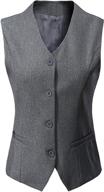 vocni womens button economy waistcoat women's clothing : coats, jackets & vests logo