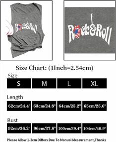 img 3 attached to July 4Th Rock And Roll Tank Top For Women - Cute Graphic Muscle Vest, Casual Sleeveless Vacation T-Shirt By EGELEXY