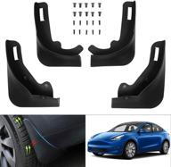 🚗 high-quality autorder mud flaps - perfect fit for tesla model y 2020-2022 - front and rear mud splash guard set логотип