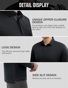 img 2 attached to Hiverlay Men'S Polo Shirt With Zipper Collar: Perfect For Golf, Tennis And Casual Wear With Quick Dry And UPF 50+