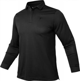 img 4 attached to Hiverlay Men'S Polo Shirt With Zipper Collar: Perfect For Golf, Tennis And Casual Wear With Quick Dry And UPF 50+