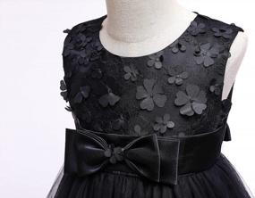 img 1 attached to Beautiful Flower Lace Dresses For Big And Little Girls - Perfect For Weddings And Parties