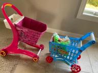 img 1 attached to Pink DeAO Kids Shopping Cart Toy With Over 70Pcs Play Food - Fun And Educational Role Play Set review by Jeff Pfaff