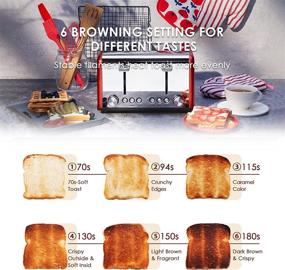 img 3 attached to CUSIBOX 4 Slice Stainless Steel Toaster With Bagel And Defrost Settings, Extra Wide Slots, And 6 Bread Shade Options – Upgrade Your Breakfast Game!