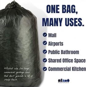 img 2 attached to 500 Count 30" X 37" Black Plasticplace High Density 8 Micron Trash Bags - 25 Gallon