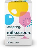 detect alcohol in breast milk with upspring milkscreen test strips - quick and accurate results in 2 minutes logo