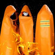 детский огнеупорный защитный плащ-одеяло для выживания в чрезвычайных ситуациях с капюшоном - огнестойкая теплоизоляция всего тела для домашнего пожарного костюма логотип