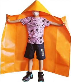 img 3 attached to Детский огнеупорный защитный плащ-одеяло для выживания в чрезвычайных ситуациях с капюшоном - огнестойкая теплоизоляция всего тела для домашнего пожарного костюма