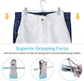 img 2 attached to Organize Your Closet With 20 Pack Of Heavy Duty IEOKE Pant Hangers With Clips