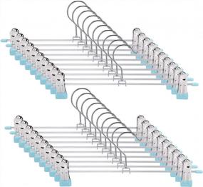 img 4 attached to Organize Your Closet With 20 Pack Of Heavy Duty IEOKE Pant Hangers With Clips
