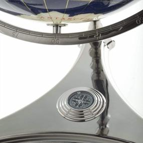 img 2 attached to 37 дюймов KALIFANO Gemstone Globe с лазуритовым океаном и мозаичными континентами - напольная подставка для офисного декора