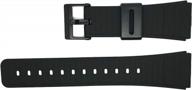 casio 22mm black resin buckle logo