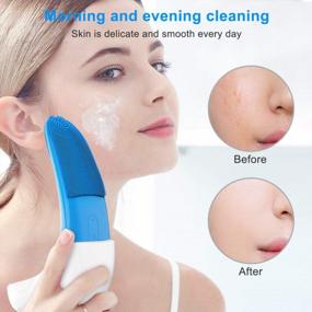 img 2 attached to Rechargeable Sonic Facial Cleansing Brush For Deep Cleaning, Exfoliating, And Massaging - Waterproof Silicone Face Brush Cleanser With Inductive Charging