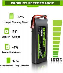img 2 attached to Power Up Your RC Vehicle With Ovonic 3S Lipo Battery - 100C, 8000MAh, 11.1V With Dean-Style T & XT60 Connector