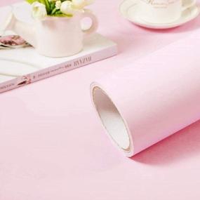 img 4 attached to Easy To Apply Peel And Stick Wallpaper Self-Adhesive Film - Pink Wallpaper For Walls, Shelves, Tables & Doors Renovation.
